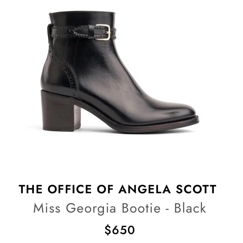 Office of Angela Scott Leather Ankle Boots NIB